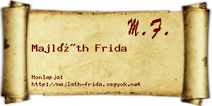 Majláth Frida névjegykártya